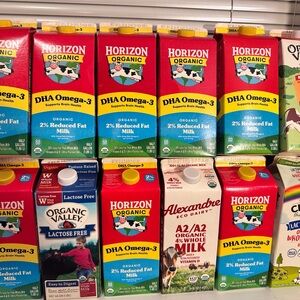 Horizon Organic Reduced Fat Milk Cartons EMPTY For Reuse Craft Upcycling